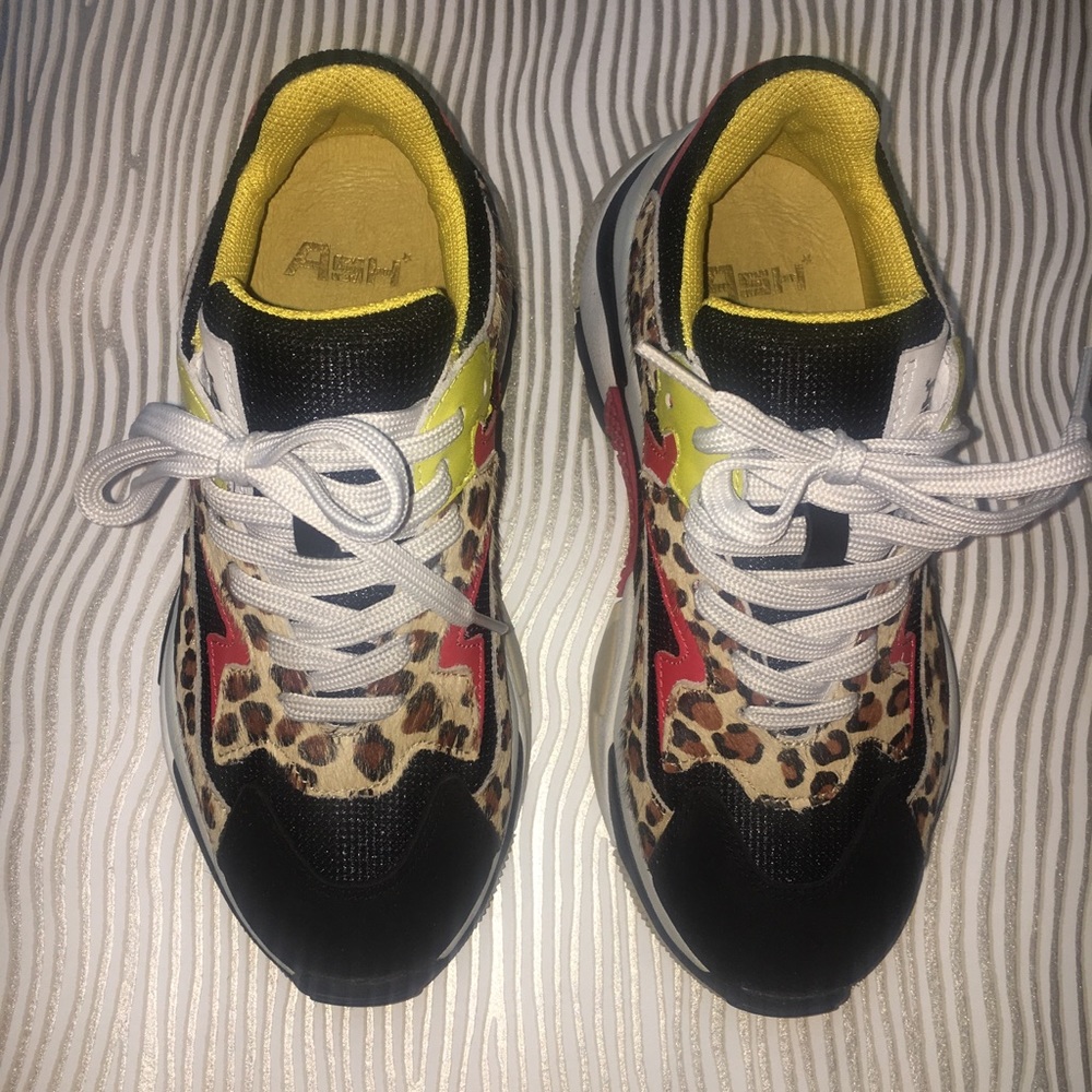 ASH ADDICT MIXED LEOPARD COLORBLOCK SNEAKER